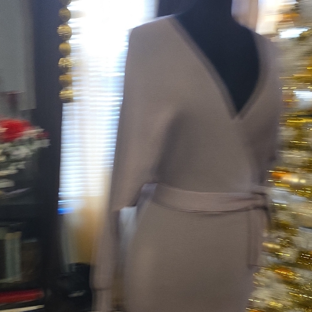 HALARA Taupe Wrap Knit Dress - Picture 7 of 16